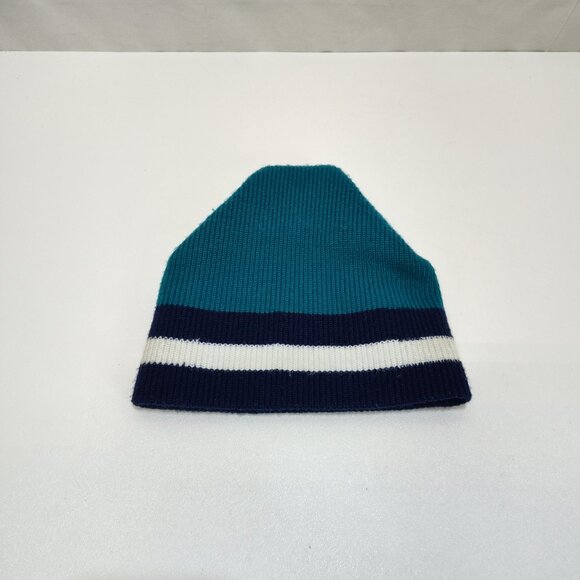 Penthouse Knits Made In USA Winter Ski Hat Beanie Striped Knit One Size Vintage - Picture 2 of 6